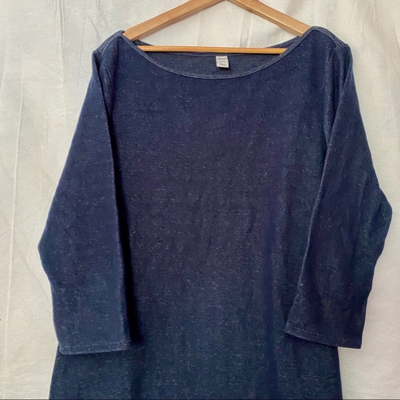 Old Navy Navy Dress Figure Flattering Scoop - Picture 2 of 5